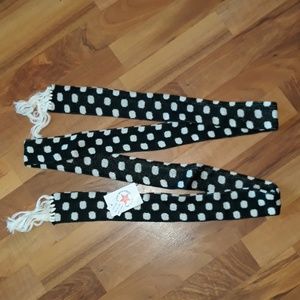 Polka dot skinny scarf black and white thin winter stylish Casual Cheap Bin1